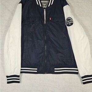 Levi's Navy and White Men's Varsity Jacket.  Size XL.  New